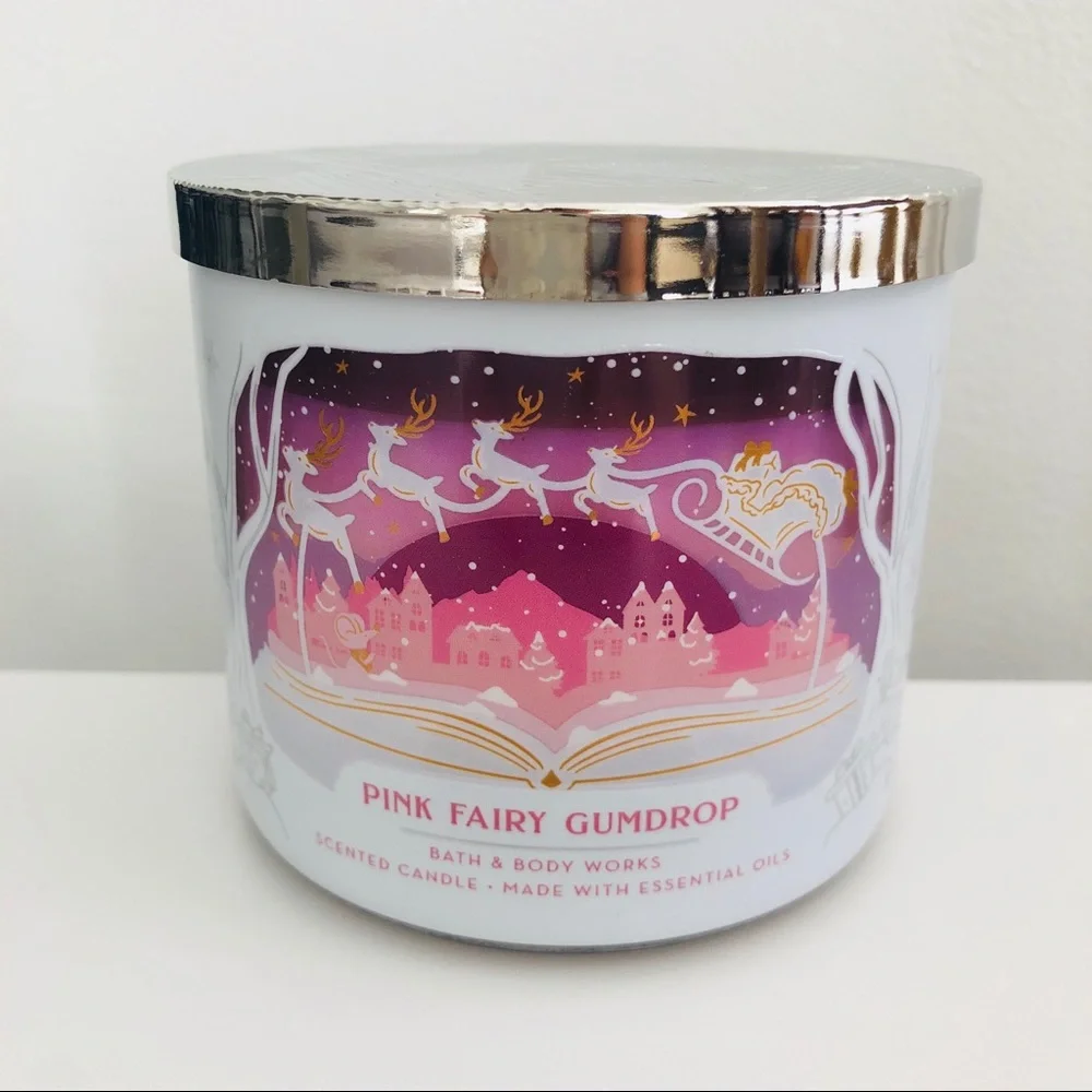 RARE!!! Bath and Body Works BBW Pink Fairy Gumdrop Candle